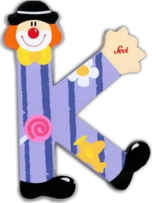 Eğitici Oyuncak Palyanço Ahşap Harf K