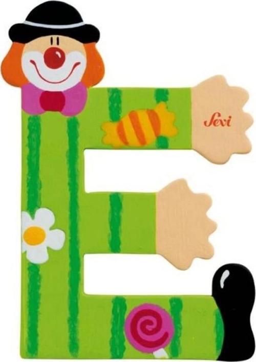 Eğitici Oyuncak Palyanço Ahşap Harf E