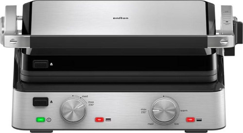MultiGrill 7 Tamamen Açılabilen, Fonksiyonel Izgara ve Tost Makinesi, Döküm Izgara, Paslanmaz Çelik