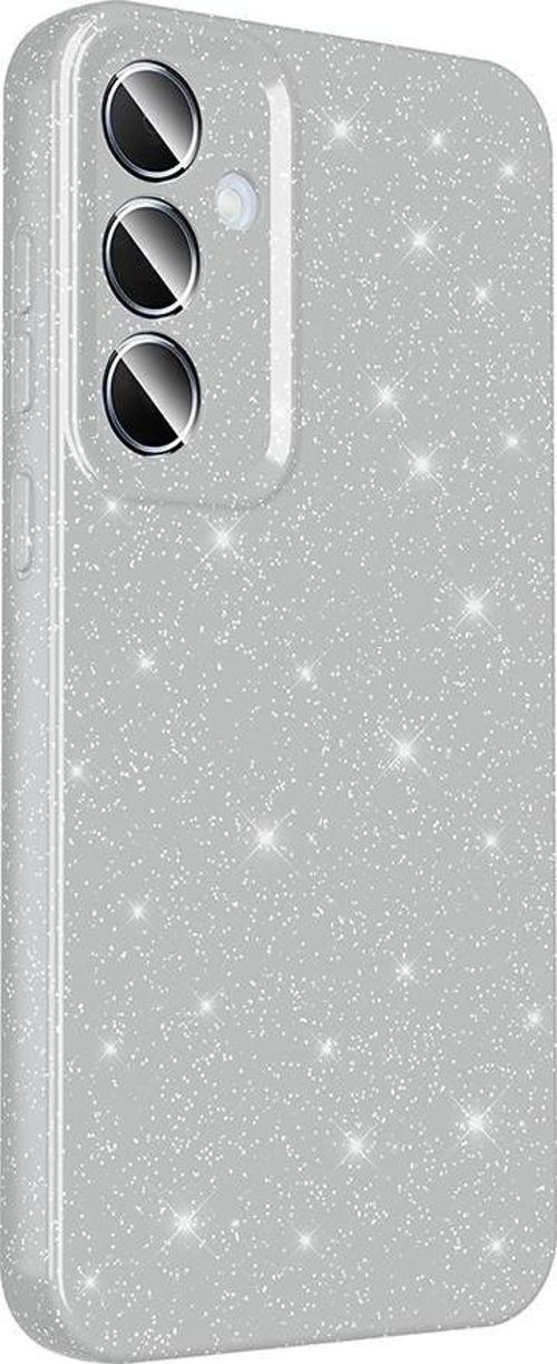 Samsung Galaxy A24 Uyumlu Kamera Korumalı Simli Parlak Yumuşak Silikon Kılıf