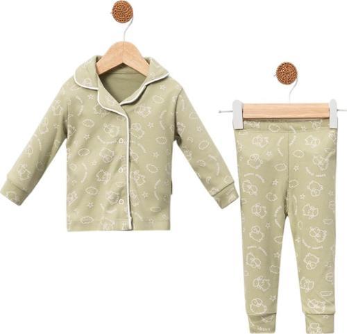 Yeşil Pijama Takımı 6 Ay,9 Ay,12 Ay Erkek Bebek