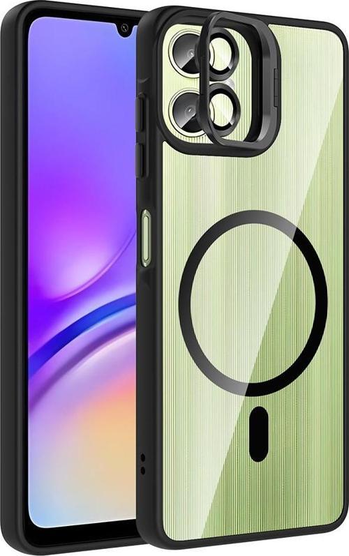 Samsung Galaxy A06 Uyumlu Kamera Standlı Lens Hediyeli Magsafe Wireless Şarj Özellikli Kılıf