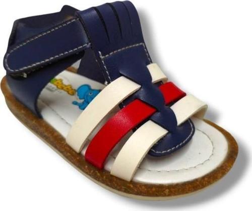 Şirinbebe 3019-20 3 Şeritli Cırt Bant Erkek Çocuk Sandalet Lacivert Kırmızı 21-25