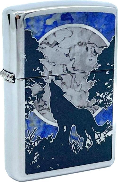 Wolf Moon Tree - High Polish Chrome Dizayn Çakmak