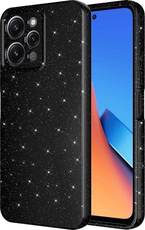 Xiaomi Redmi 12 Uyumlu Kamera Korumalı Simli Parlak Yumuşak Silikon Kılıf