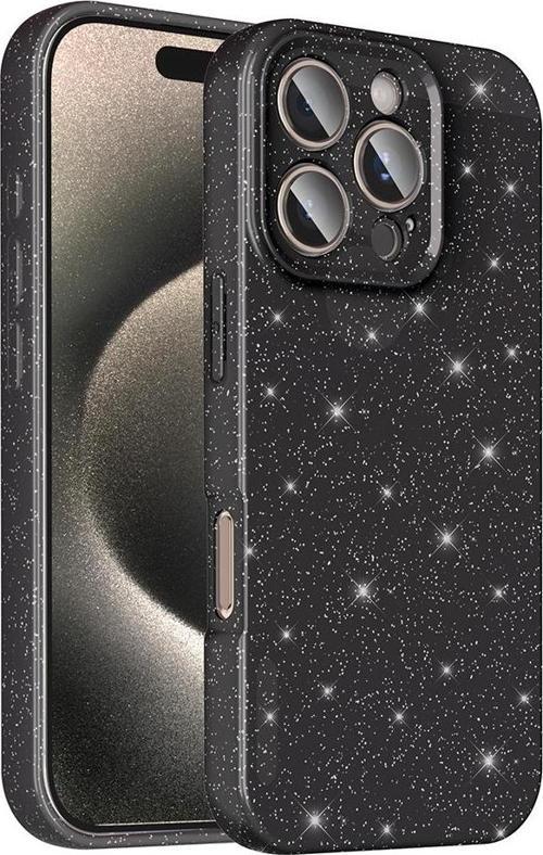 iPhone 16 Pro Max Uyumlu Kamera Korumalı Simli Parlak Yumuşak Silikon Kılıf