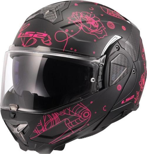 Advant 2 Sophıa Mat Siyah Pembe Modüler Kask