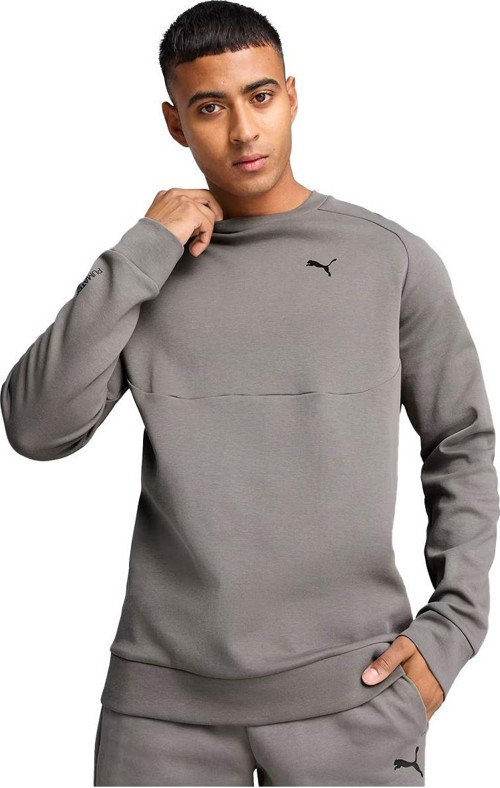 Pumatech Crew Erkek Gri Antrenman T-Shirt 68459979