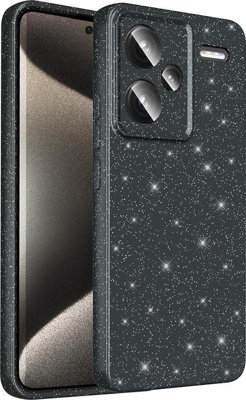 Xiaomi Redmi Note 13 Pro Plus 4G Uyumlu Kamera Korumalı Simli Parlak Yumuşak Silikon Kılıf