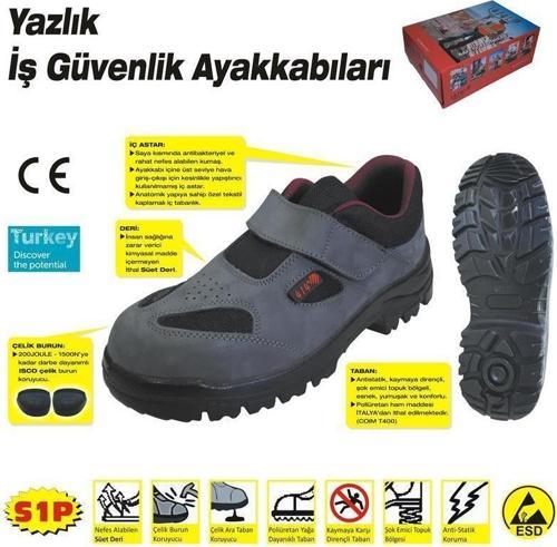 414 YAZLIK S1 43 No Çelik Burunlu Ayakkabı