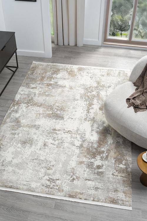 Dream Gri Bej Mavi Halı Modern Dokuma Halı Salon Oturma Odası Yatak Odası Halısı 13844A