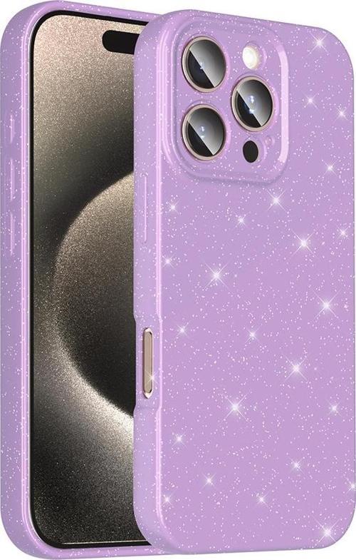iPhone 16 Pro Max Uyumlu Kamera Korumalı Simli Parlak Yumuşak Silikon Kılıf