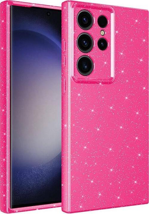 Samsung Galaxy S23 Ultra Uyumlu Kamera Korumalı Simli Parlak Yumuşak Silikon Kılıf