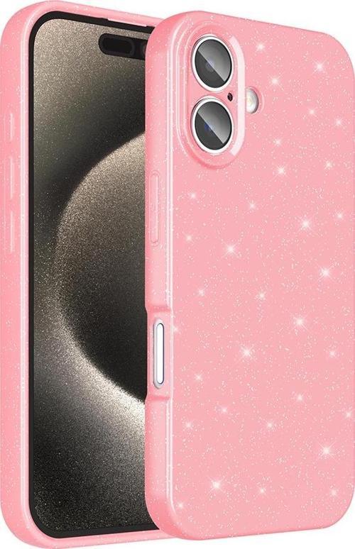 iPhone 16 Plus Uyumlu Kamera Korumalı Simli Parlak Yumuşak Silikon Kılıf