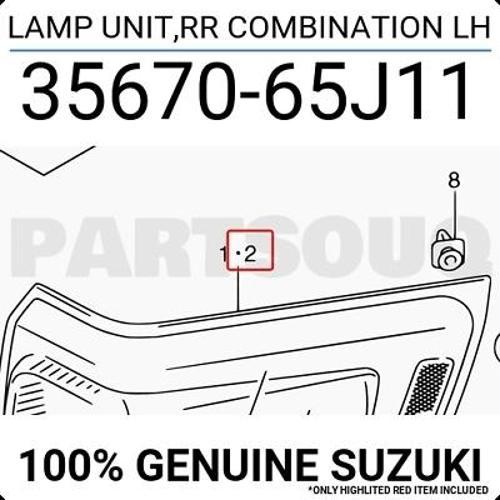Stop Lambası Grand Vitara 2005-2012 5K 2.0 Duysuz Sol (Oem No:3567065J11)