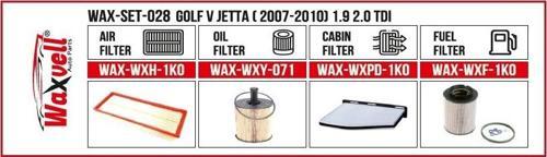  GOLF V JETTA  FİLTRE BAKIM SETİ( 2007-2010) 1.9 2.0 TDI