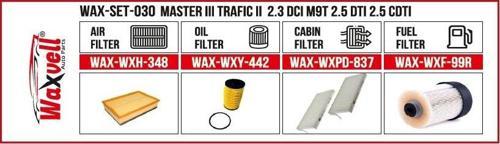  MASTER III TRAFIC II  2.3 DCI M9T 2.5 DTI 2.5 CDTI FİLTRE BAKIM SETİ