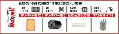 CONNECT 1.8 TDCİ FİLTRE BAKIM SETİ ( 2002 > …) 90 HP