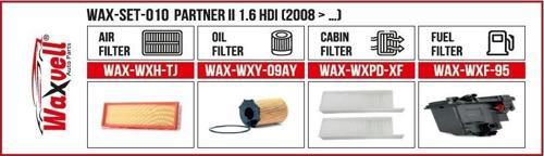 PARTNER II 1.6 HDI FİLTRE BAKIM SETİ (2008 > …)