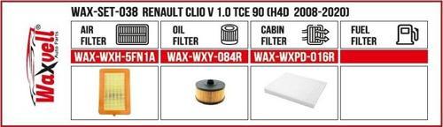 RENAULT Clio V 1.0 TCe 90 FİLTRE BAKIM SETİ (H4D  2008-2020)