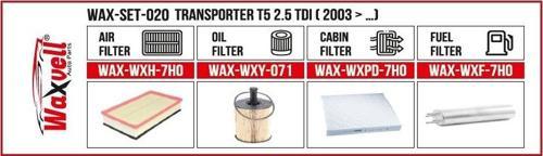 TRANSPORTER T5 2.5 TDI FİLTRE BAKIM SETİ ( 2003 > …)