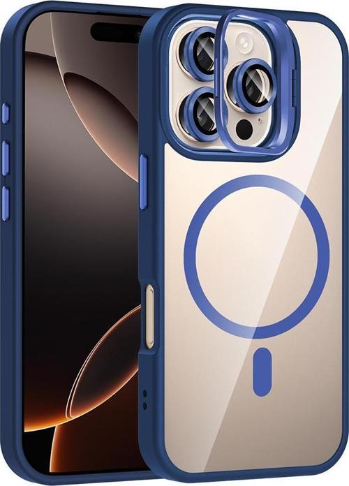iPhone 16 Pro Uyumlu Kamera Standlı Lens Hediyeli Magsafe Wireless Şarj Özellikli Kılıf