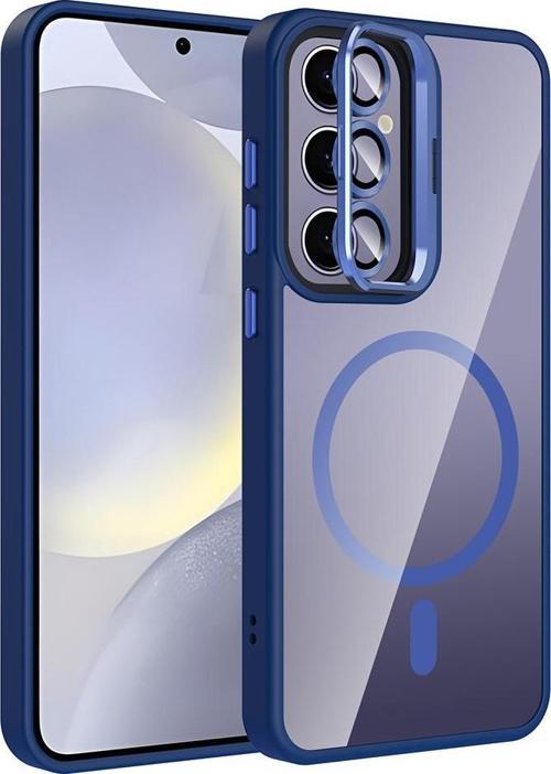 Samsung Galaxy A35 Uyumlu Kamera Standlı Lens Hediyeli Magsafe Wireless Şarj Özellikli Kılıf