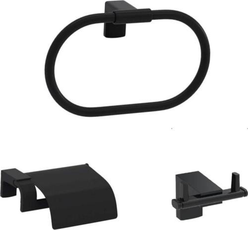 Tema Premium Mat Siyah 3'Lü Set