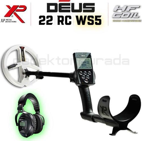 Deus Dedektör - 22,5cm HF Başlık, Ana Kontrol Ünitesi,Ws5 Kulaklık