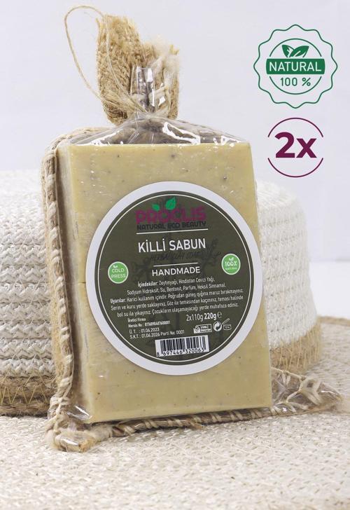 Doğal El Yapımı %100 Saf Killi Sabun Çiftli
