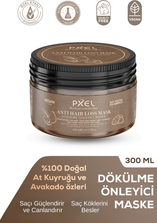 Dökülme Önleyici Saç Maskesi 300 ML | Zayıflayan İncelen ve Dökülen Saçlar | Vegan Saç Maskesi