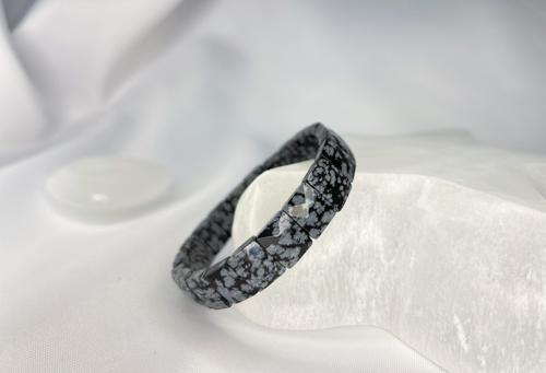 KARLI OBSİDİYEN DOĞALTAŞ ROLEX KESİM BİLEKLİK 