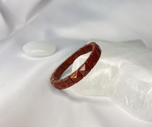 KIRMIZI JASPER DOĞALTAŞ ROLEX KESİM BİLEKLİK 
