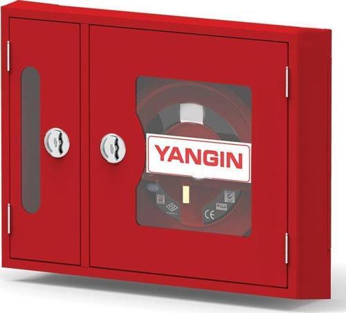 1" İKİ KAPAKLI CAM KAPAK 20 MT HORTUMLU 0.90 mm TÜ KABİNLİ YANGIN DOLABI TSE' li  SIVA ÜSTÜ ALPEREN
