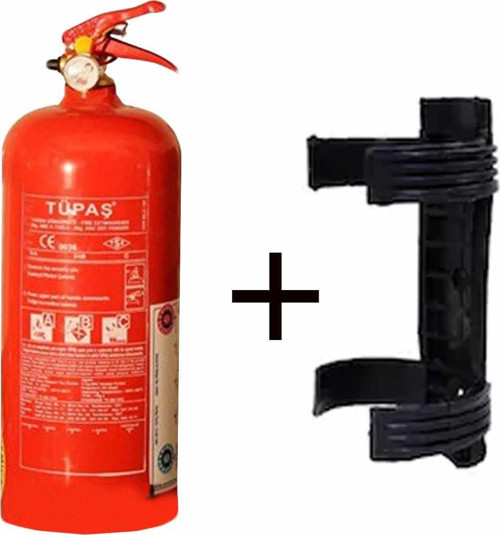 2KG TÜPAŞ KURU KİMYEVİ TOZLU YANGIN TÜPÜ VE PLASTİK APARATI 2Lİ SET