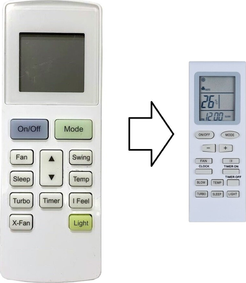 SGM09INVDMS Klima Kumandası – Eşdeğer