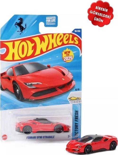 - Ferrari SF90 Stradale (1/64) Kırmızı - Yurt Dışı Uzun Kartonet - 2025 Serisi