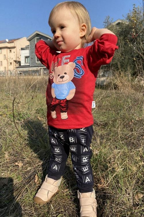 Ayıcıklı Eşofman Takımı Çocuk Alt Üst (Dar Kalıp)