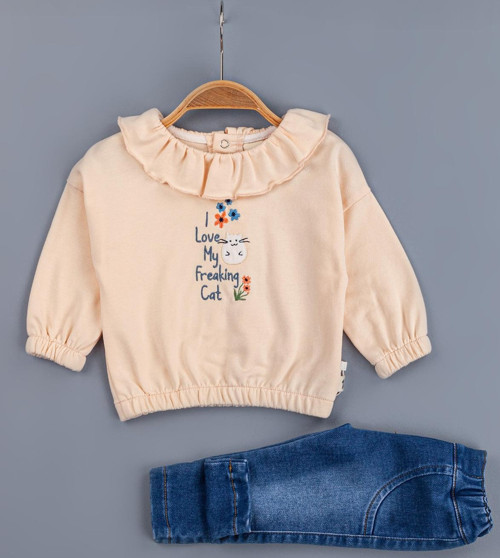 Kız Bebek Takım 6-18 Ay Somon