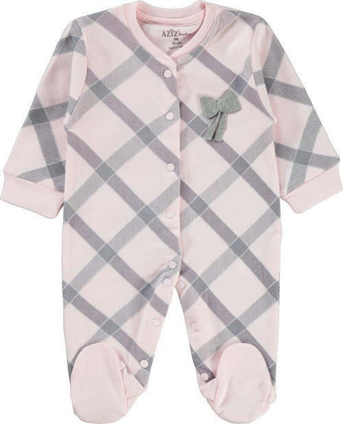 Kız Bebek Patikli Tulum 0-3 Ay Pembe