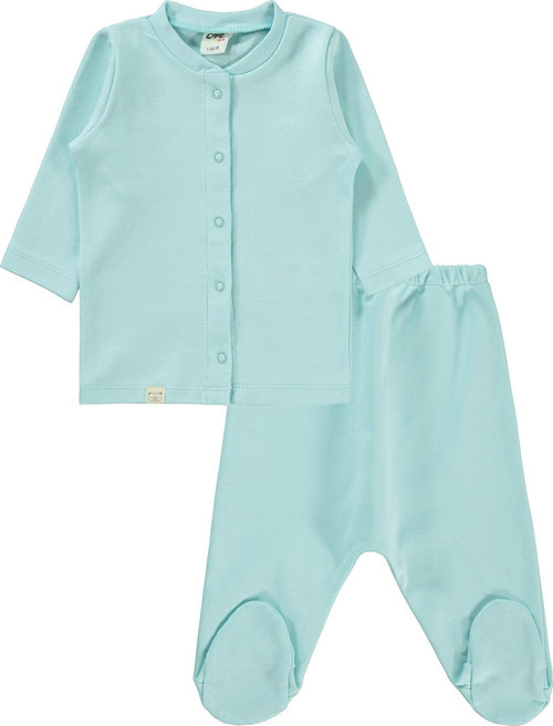 Bebek Pijama Takımı 1-6 Ay Bebe Mavi