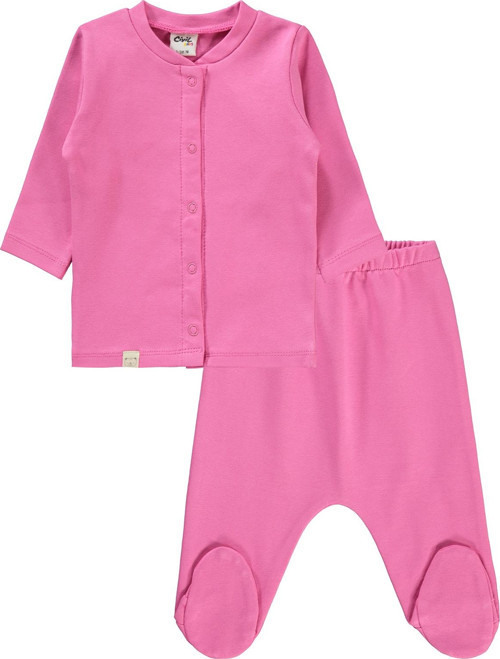 Bebek Pijama Takımı 1-6 Ay Fuşya