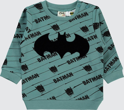Erkek Bebek Sweatshirt 6-18 Ay Pastel Yeşil