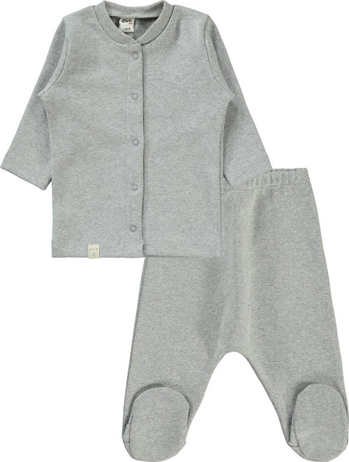 Bebek Pijama Takımı 1-6 Ay Gri