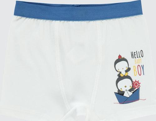 Erkek Bebek Boxer 9-18 Ay Beyaz