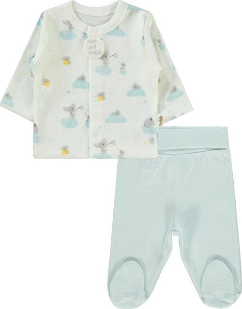 Erkek Bebek Pijama Takımı 0-6 Ay Mavi