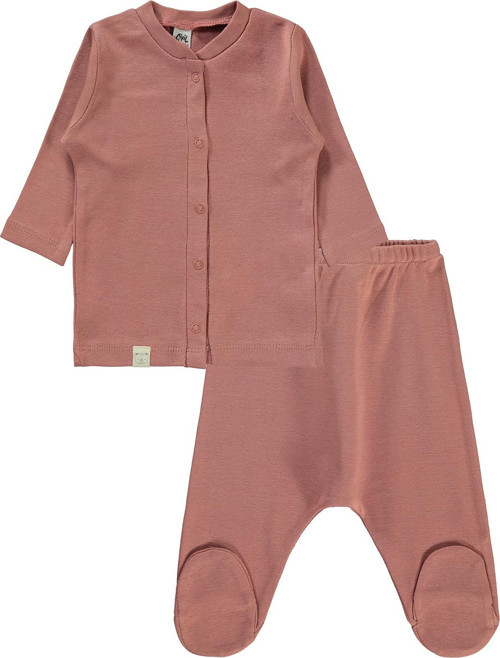 Bebek Pijama Takımı 1-6 Ay Gül Kurusu