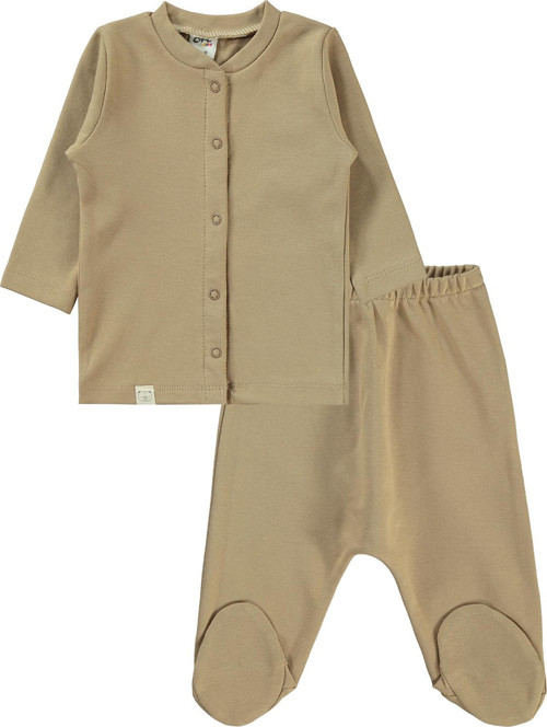 Bebek Pijama Takımı 1-6 Ay Koyu Kahve