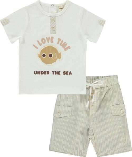 Erkek Bebek Şortlu Takım 6-18 Ay Camel