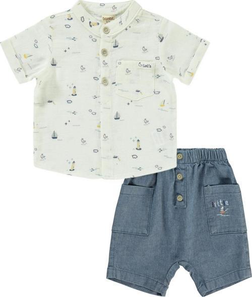 Erkek Bebek Şortlu Takım 6-18 Ay Sarı